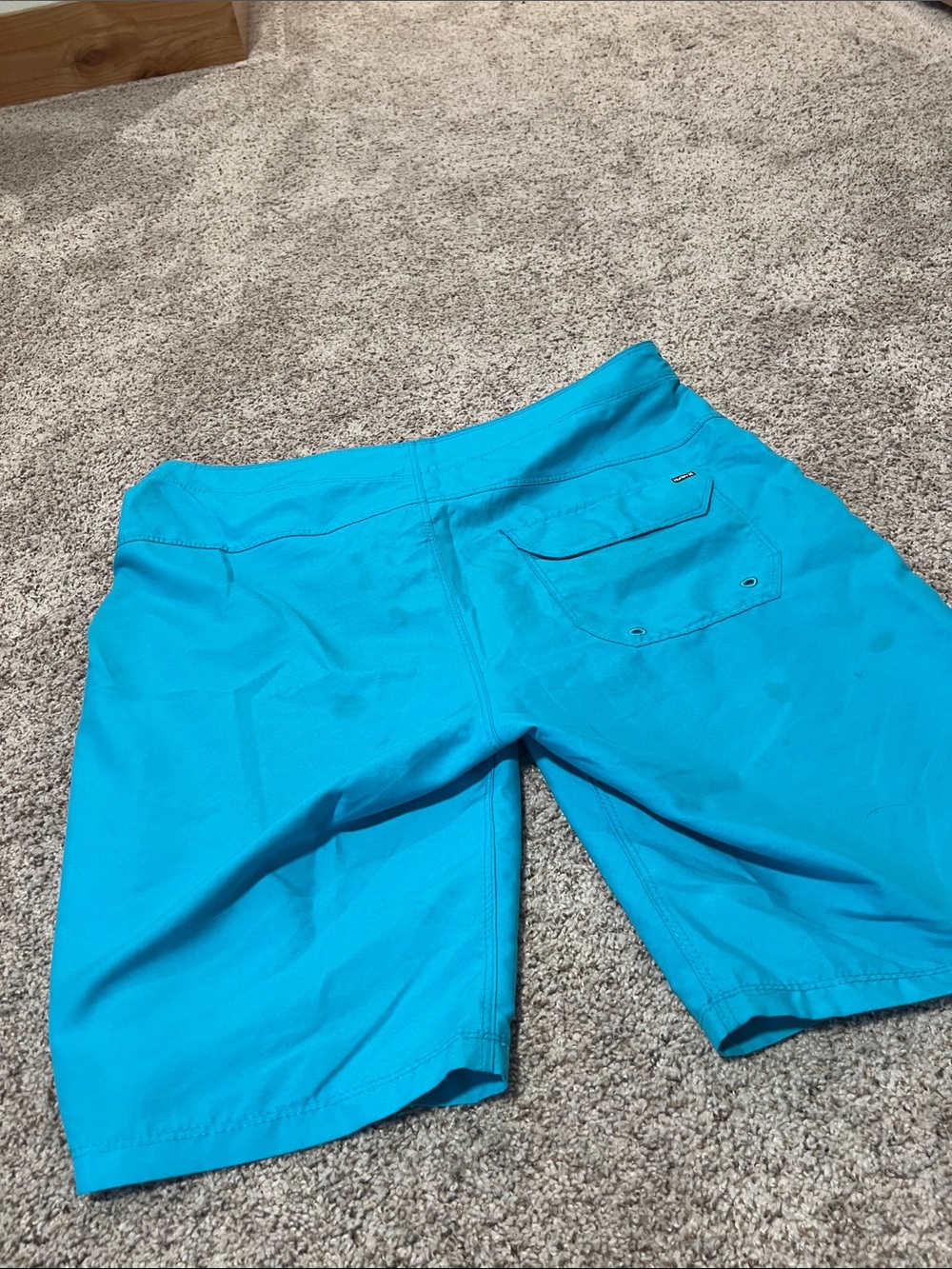 Waist 31 - Hurley Men’s Bright Teal Boardshorts with Black Drawstring - Picture 7 of 7